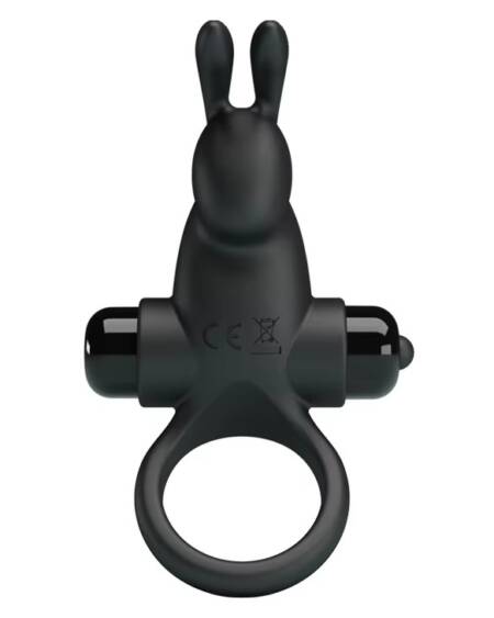 Bondage BDSM Toys Lasting Rabbit Penis Ring Black