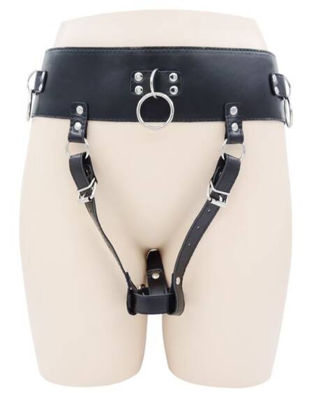 AV Stick Pants Sexy Women's Chastity Leather Pants